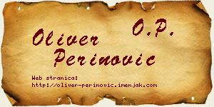 Oliver Perinović vizit kartica